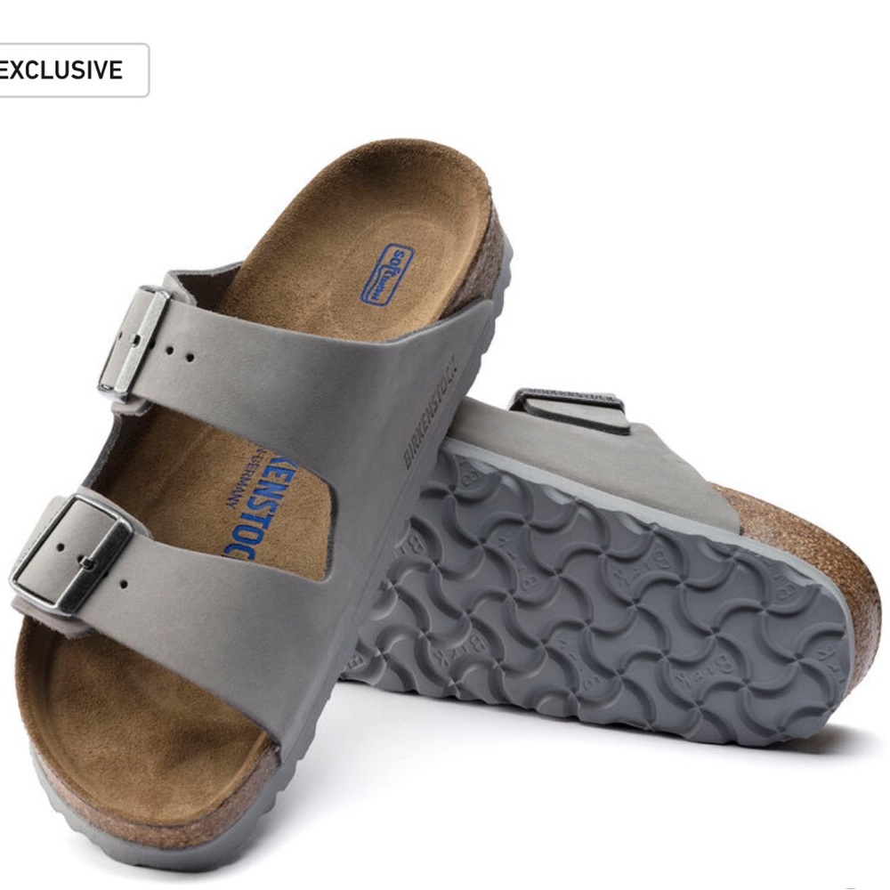 BIRKENSTOCK ARIZONA softened brand new size 41 regular soft bed Gray